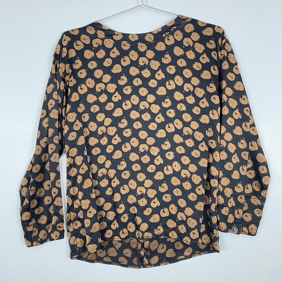 Richard Warren Tops - Vintage Richard Warren Neiman Marcus Blouse Womens 8 Black Silk Polka Dot Print